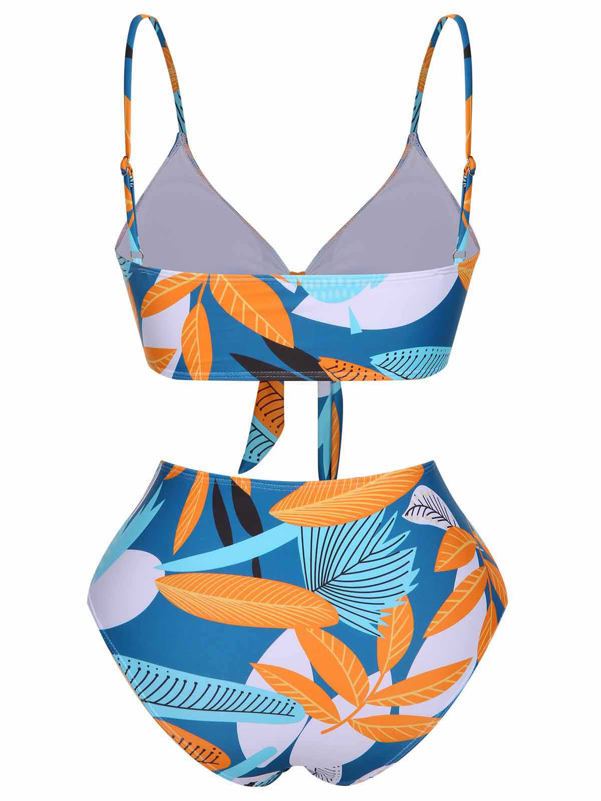 [Grande taille] Maillot de bain et cache-maillot imprimé à fines bretelles des années 1940 - Image 4
