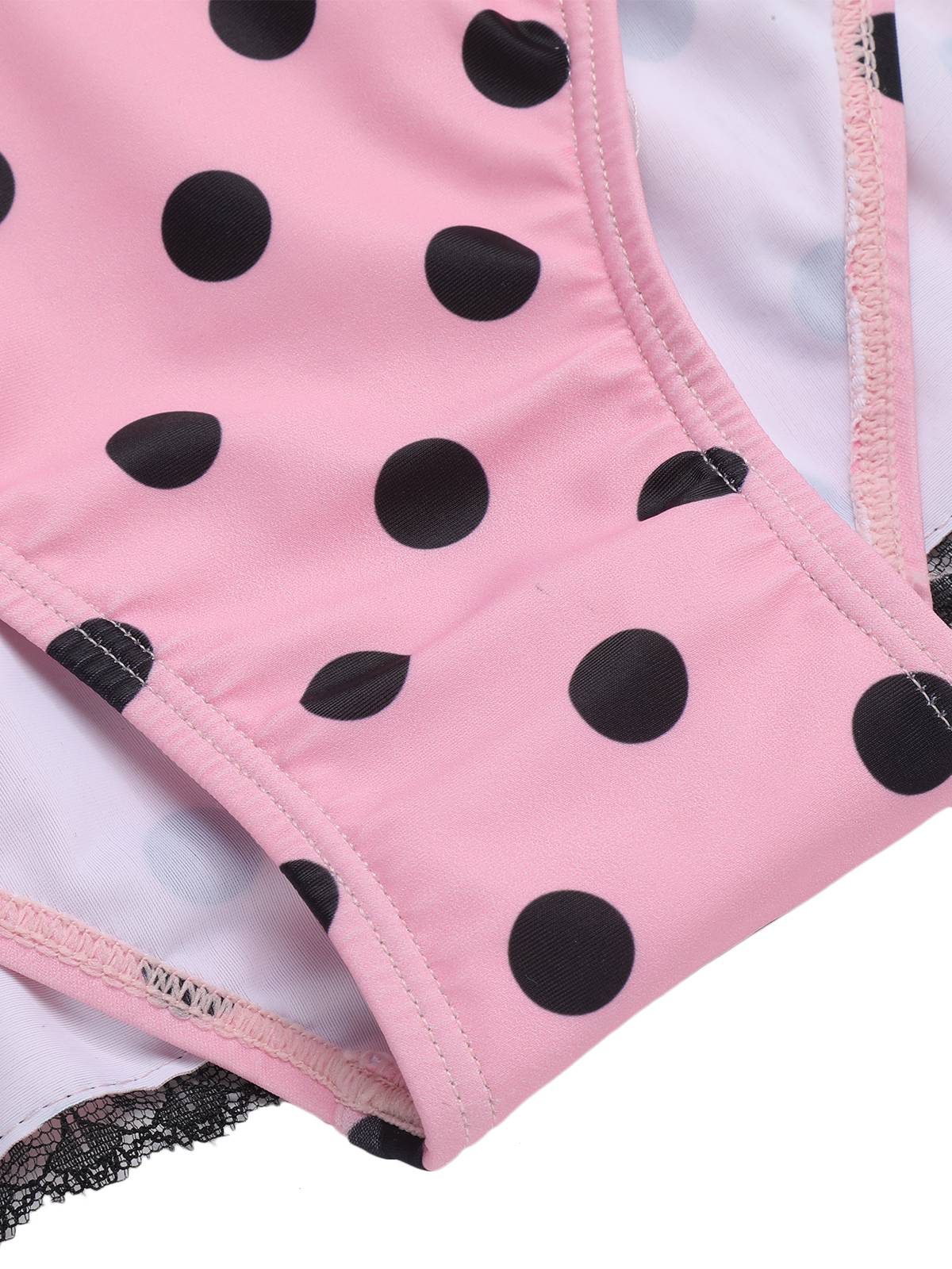 [Grande taille] Maillot de bain Hater rose à pois des années 1940 - Image 7
