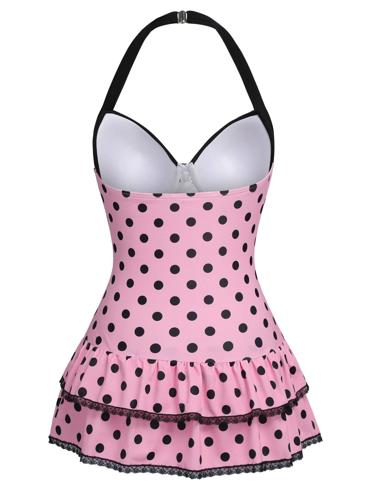 [Grande taille] Maillot de bain Hater vert clair à pois des années 1940 - Image 5