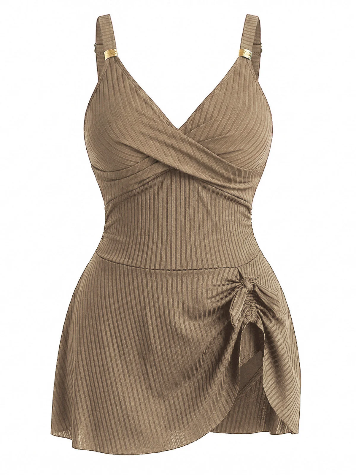 [Grande Taille] Maillot de bain une pièce côtelé années 30 - Image 12