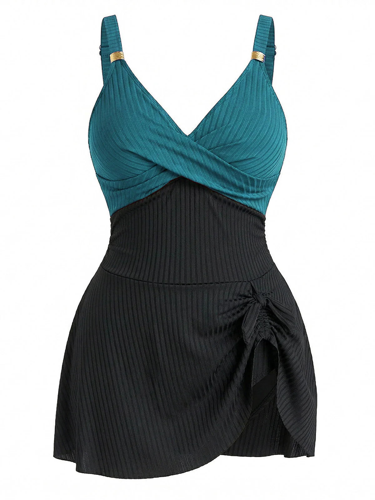 [Grande Taille] Maillot de bain une pièce côtelé années 30 - Image 4