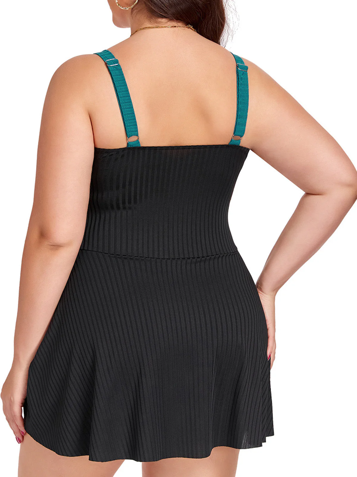 [Grande Taille] Maillot de bain une pièce côtelé années 30 - Image 5