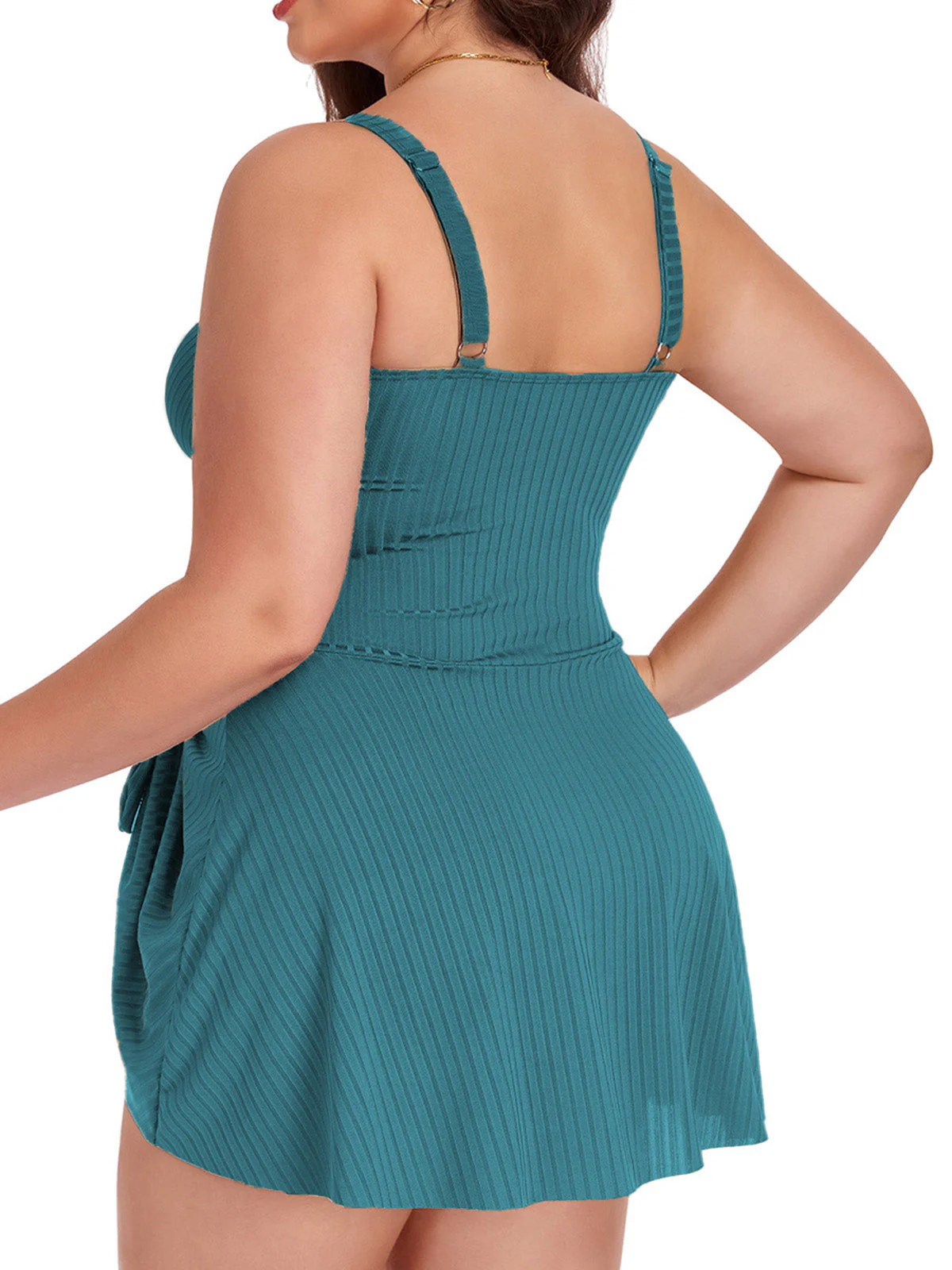 [Grande Taille] Maillot de bain une pièce côtelé années 30 - Image 7