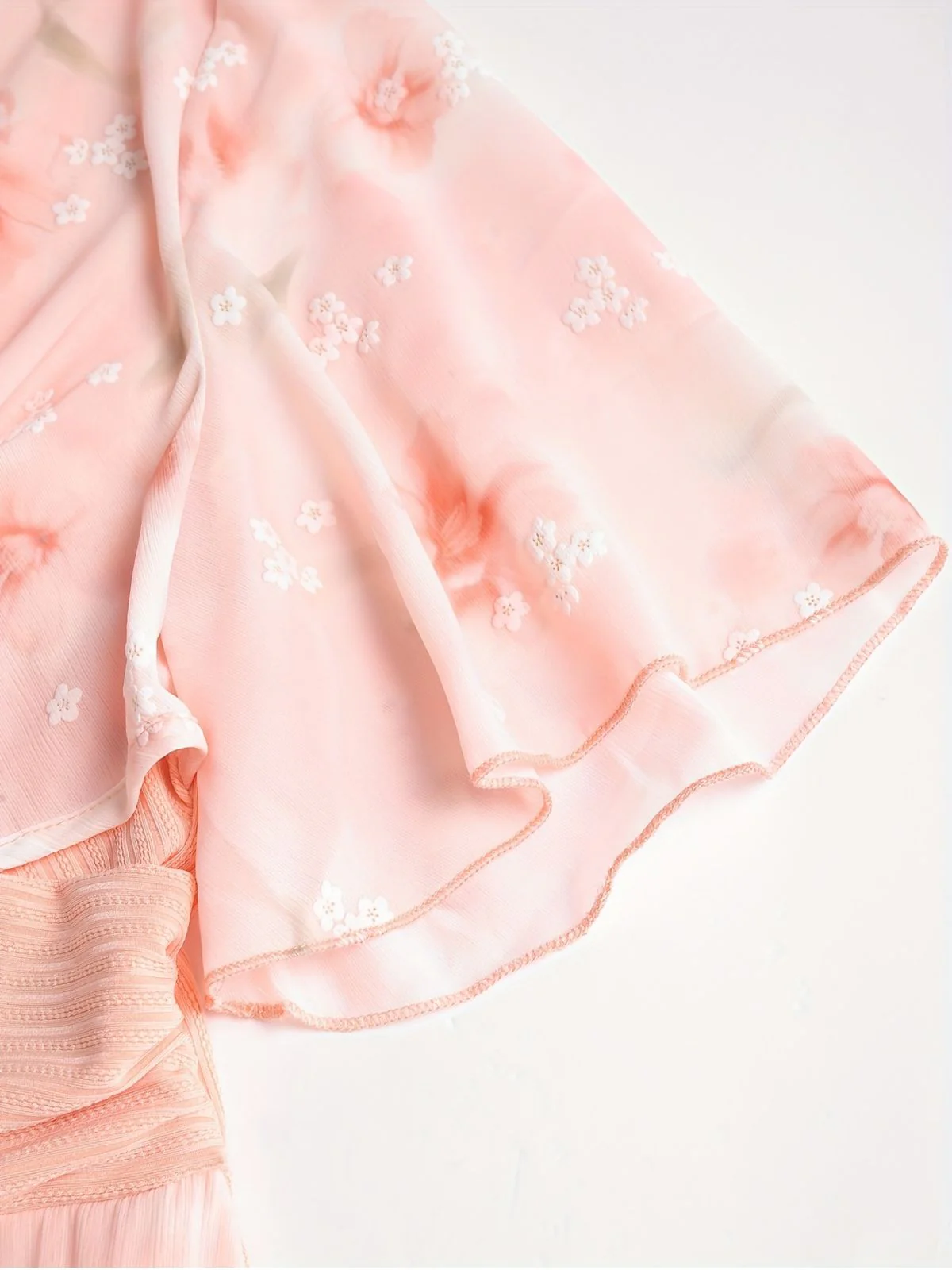 [Grande taille] Robe rose ourlet tulipe à fleurs patchwork des années 1970 - Image 4