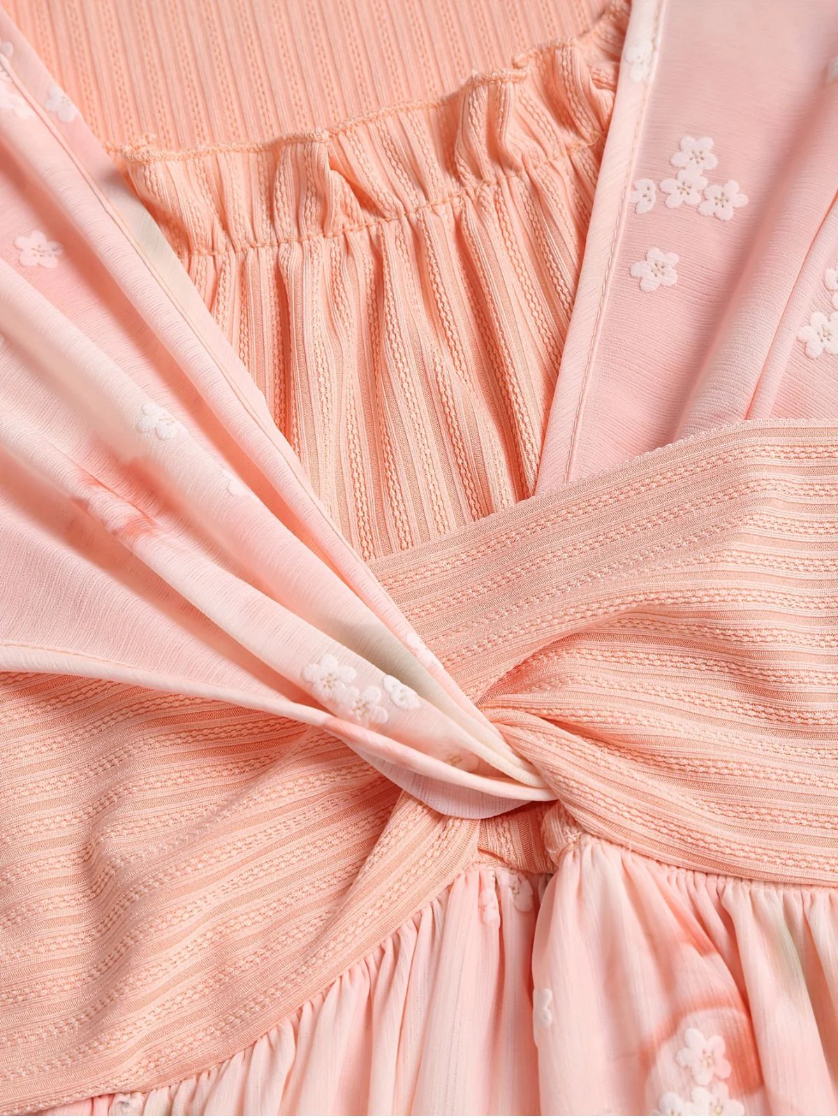 [Grande taille] Robe rose ourlet tulipe à fleurs patchwork des années 1970 - Image 5