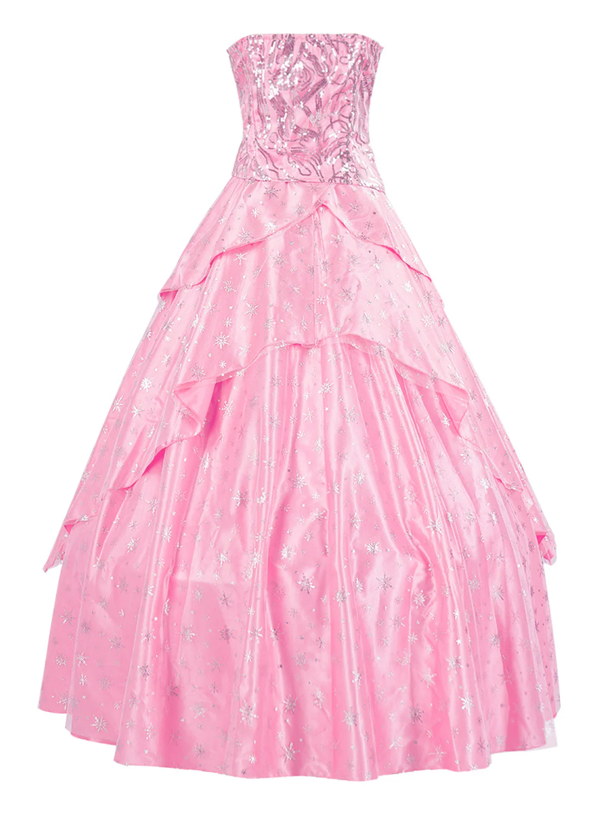 Haut à paillettes et jupe trapèze en maille rose WICKED des années 1970 - Image 3