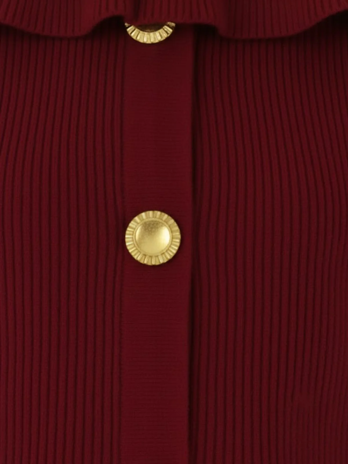 Haut en maille rouge bordeaux épaules dénudées et manches évasées années 1960 - Image 3