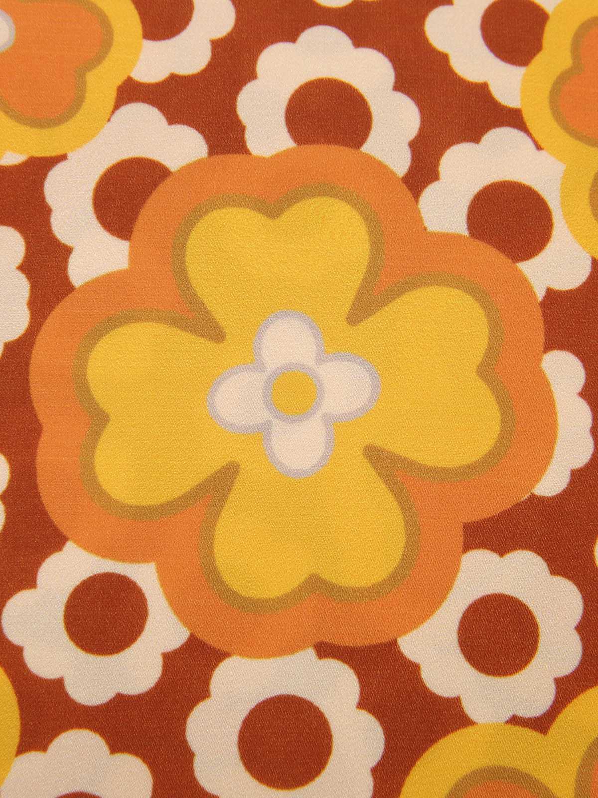 Haut sans manches à col noué et motif floral des années 1960 - Image 7