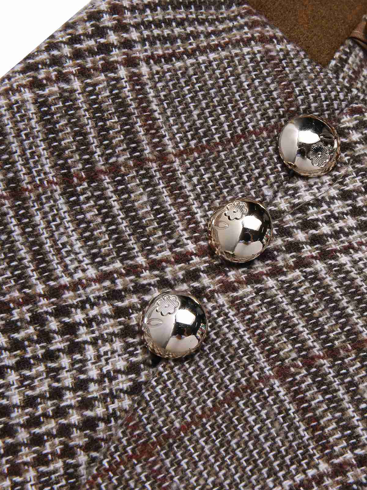 Jupe à carreaux Glen marron à lacets des années 1970 - Image 4