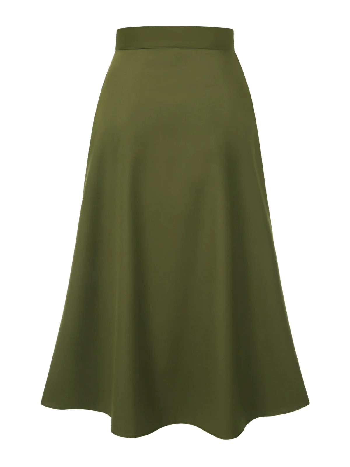 [Prévente] Jupe fendue à boutons vert olive des années 40 - Image 4