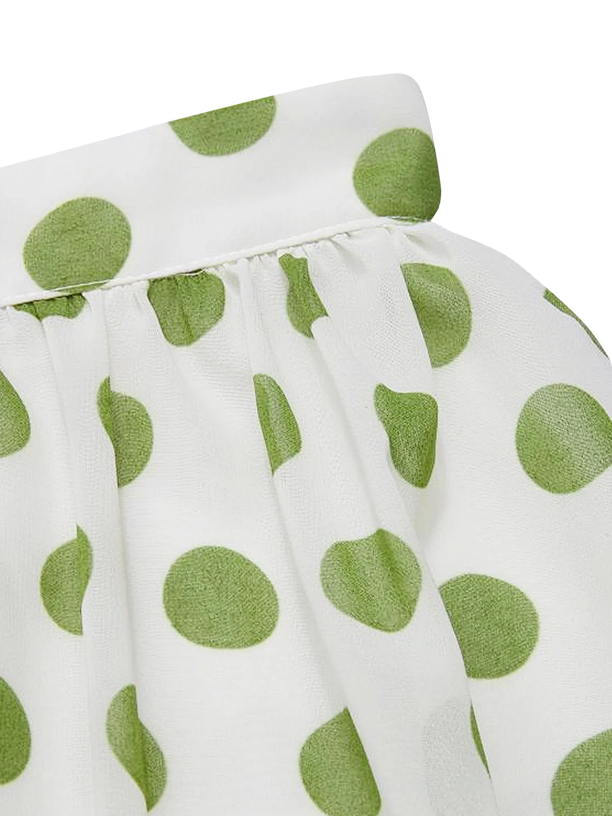 Jupe verte à pois Schiffon des années 1940 - Image 6