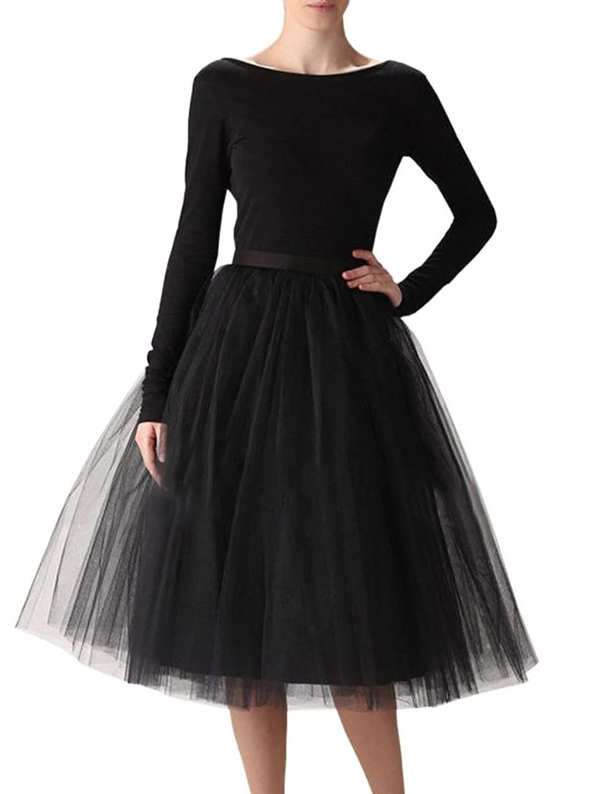 Jupon Années 50 Solid en Tulle - Image 23