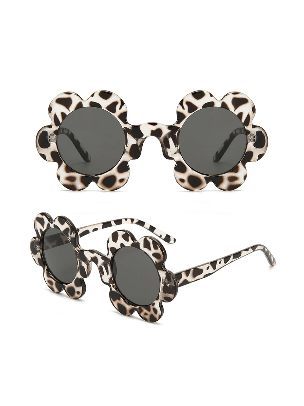 Lunettes de soleil à monture en forme de fleur vintage - Image 3