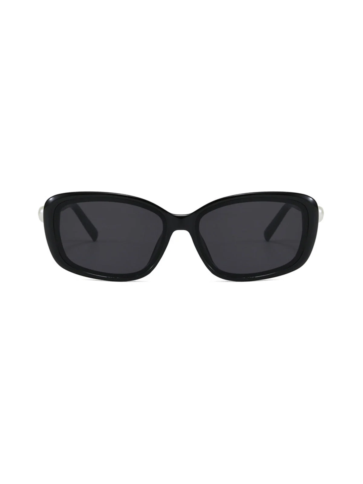 Lunettes De Soleil Carrées Perle Noir Vintage - Image 2