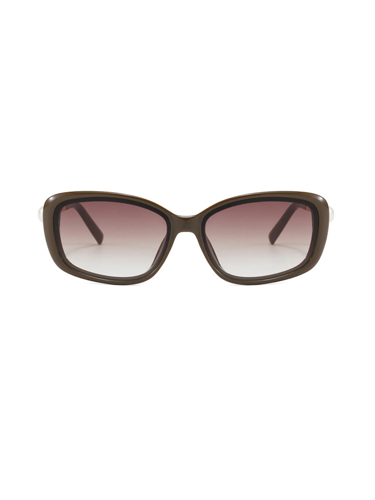 Lunettes De Soleil Carrées Perle Noir Vintage - Image 5