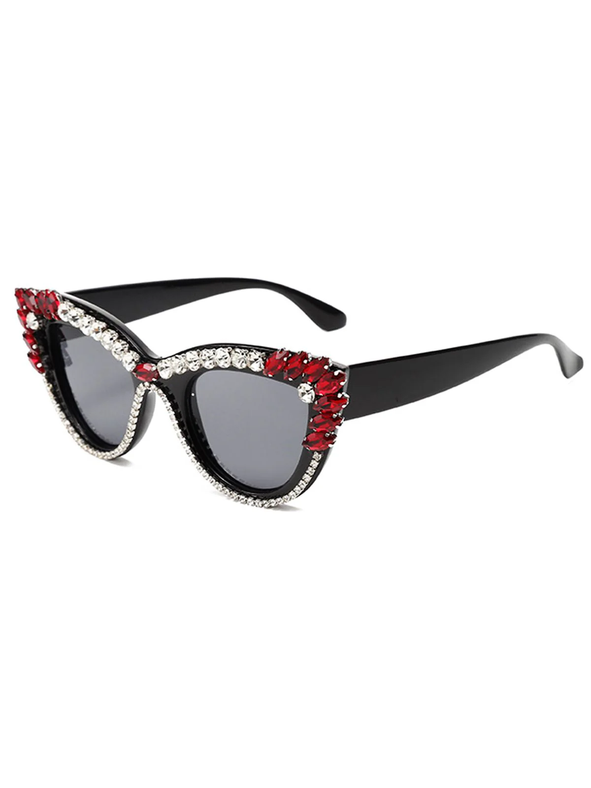 Lunettes de soleil de bal de fin d'année Vintage Strass - Image 5