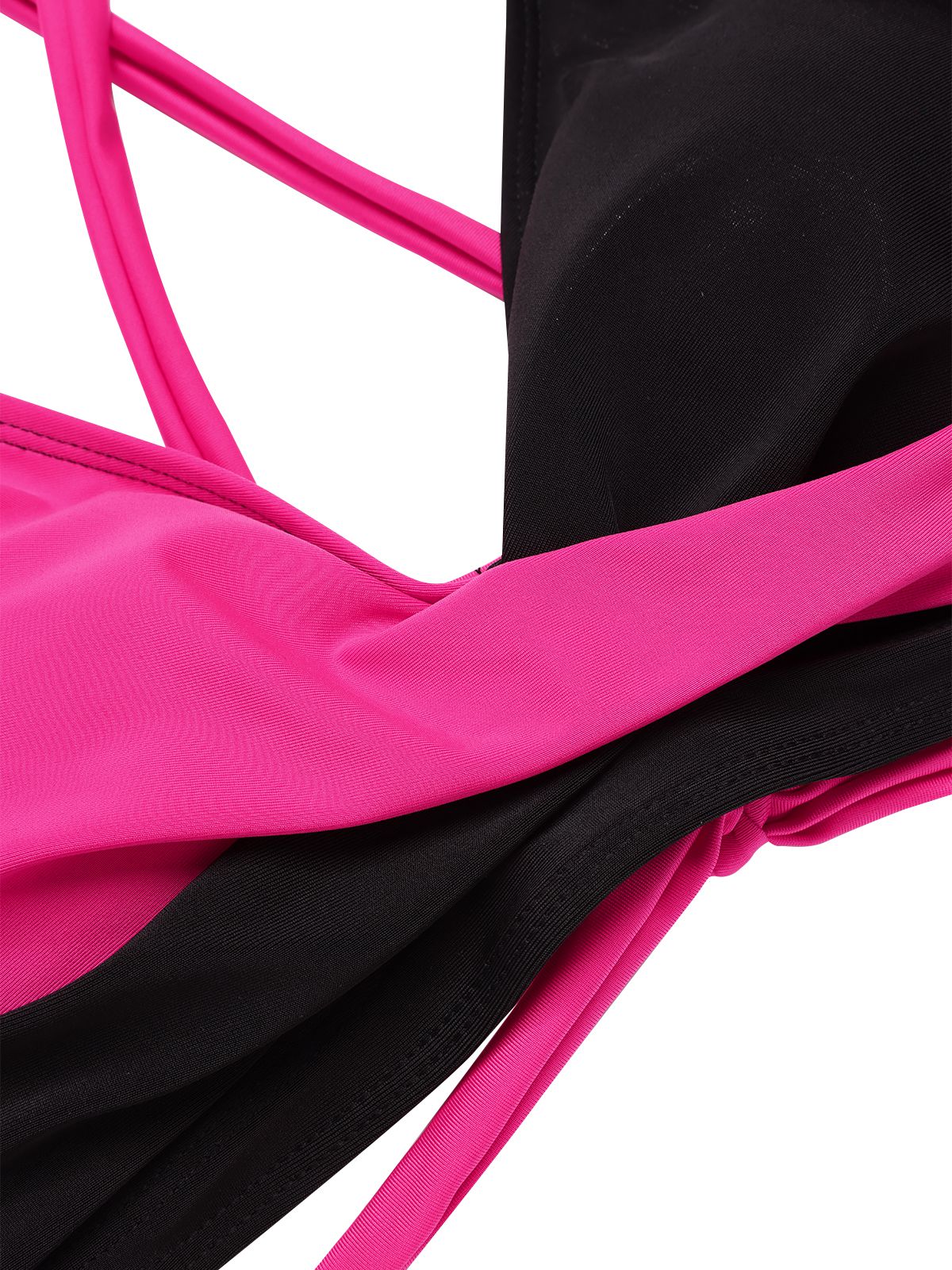 Maillot de bain à bretelles croisées dans le dos contraste de couleurs des années 1950 - Image 3