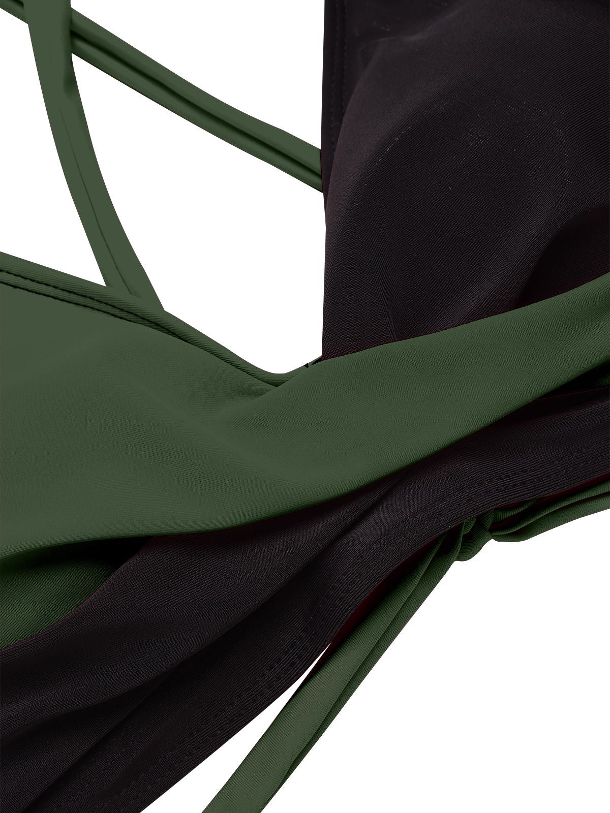 Maillot de bain à bretelles croisées dans le dos contraste de couleurs des années 1950 - Image 6