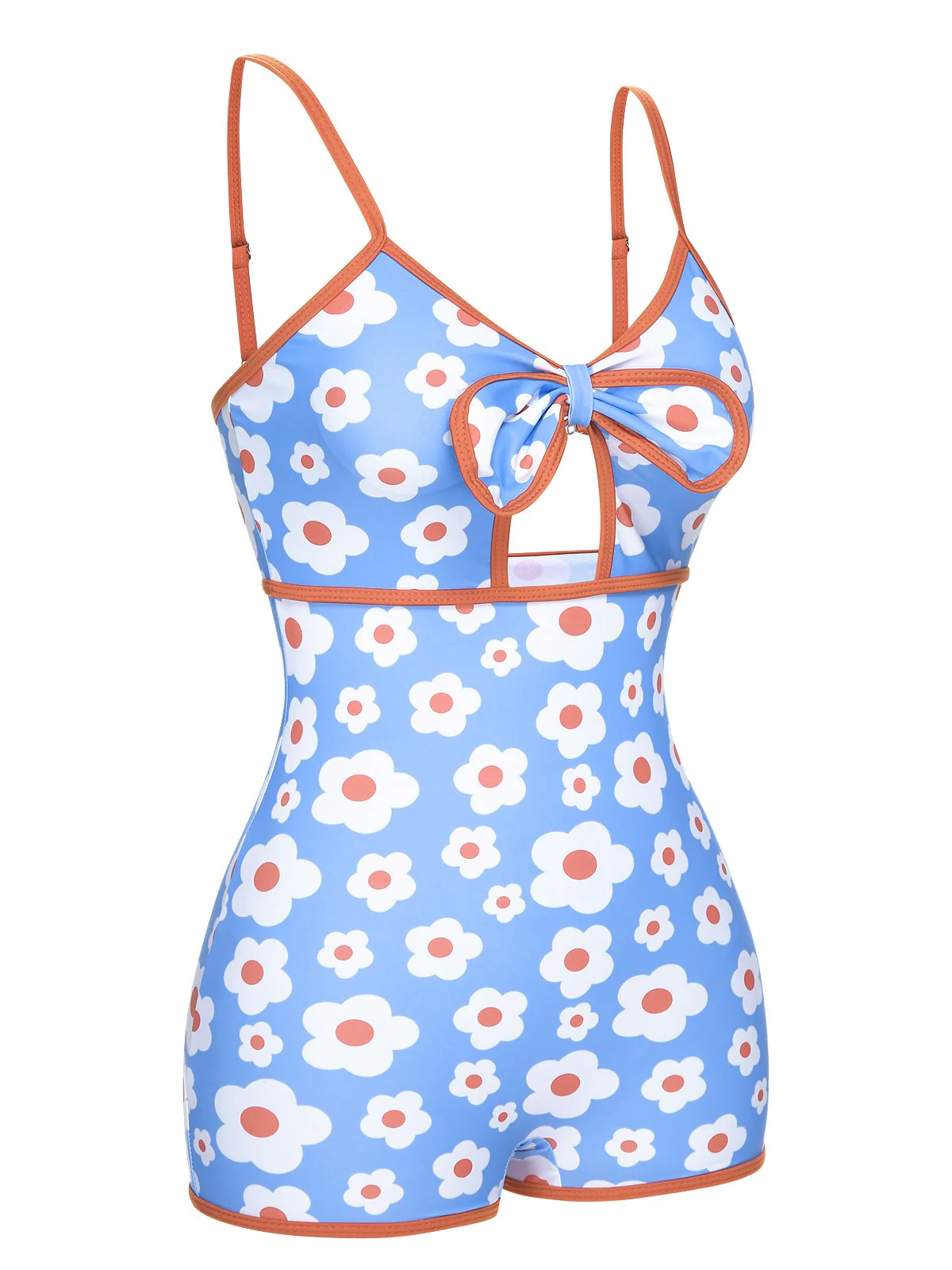 Maillot de bain à bretelles découpées et à fleurs des années 1930 - Image 3