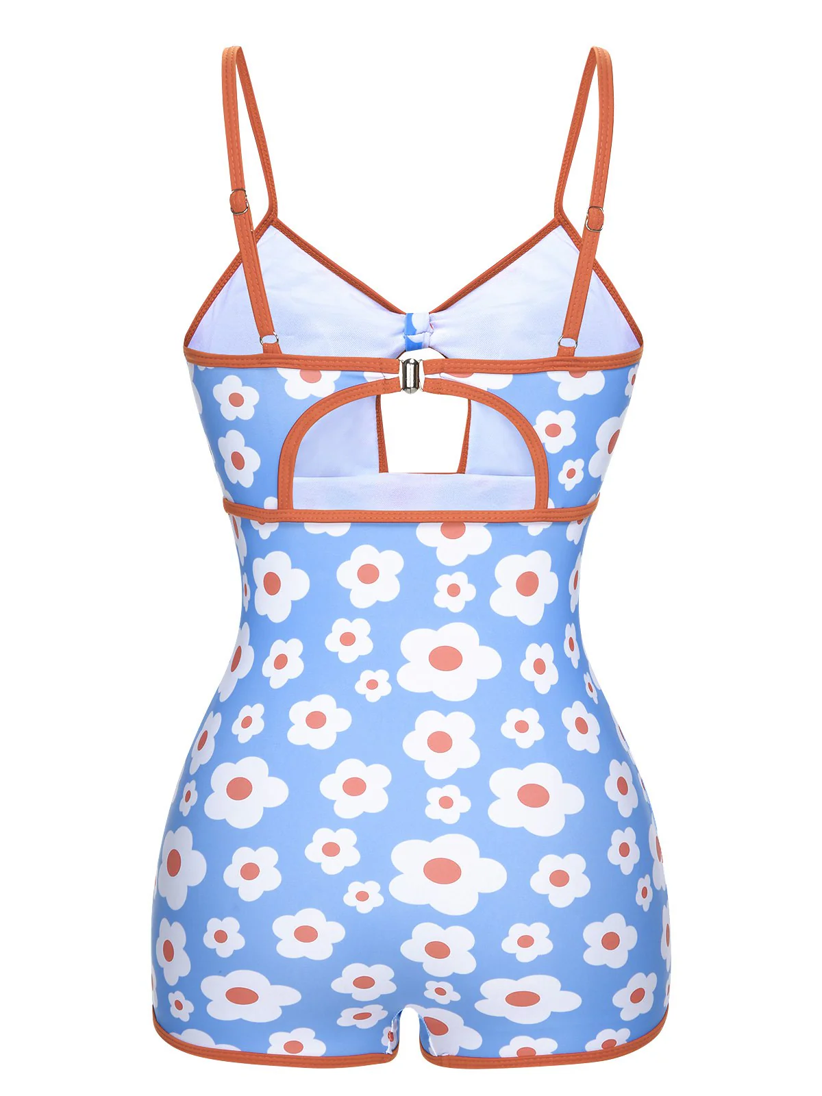 Maillot de bain à bretelles découpées et à fleurs des années 1930 - Image 4