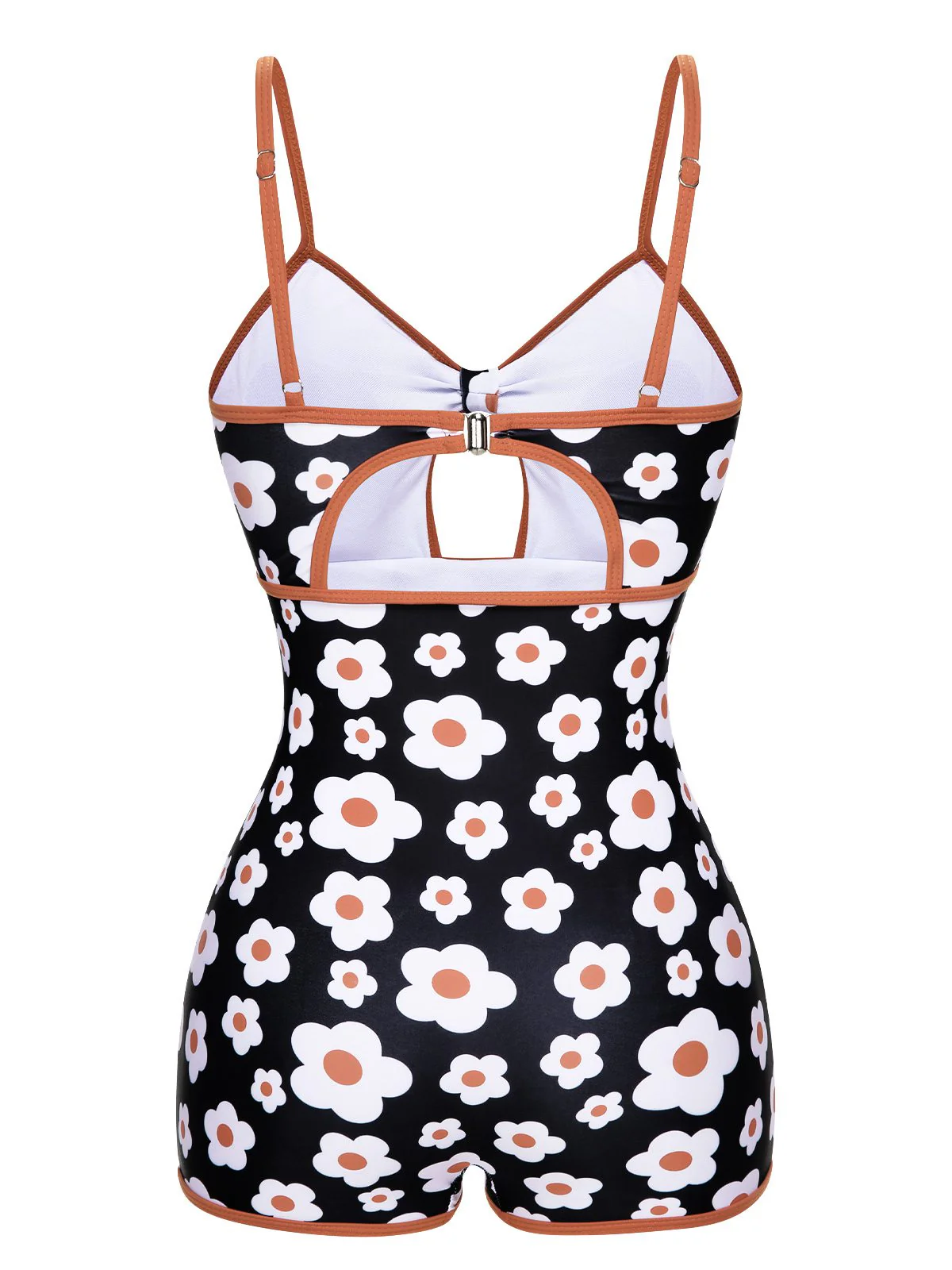 Maillot de bain à bretelles découpées et à fleurs des années 1930 - Image 7