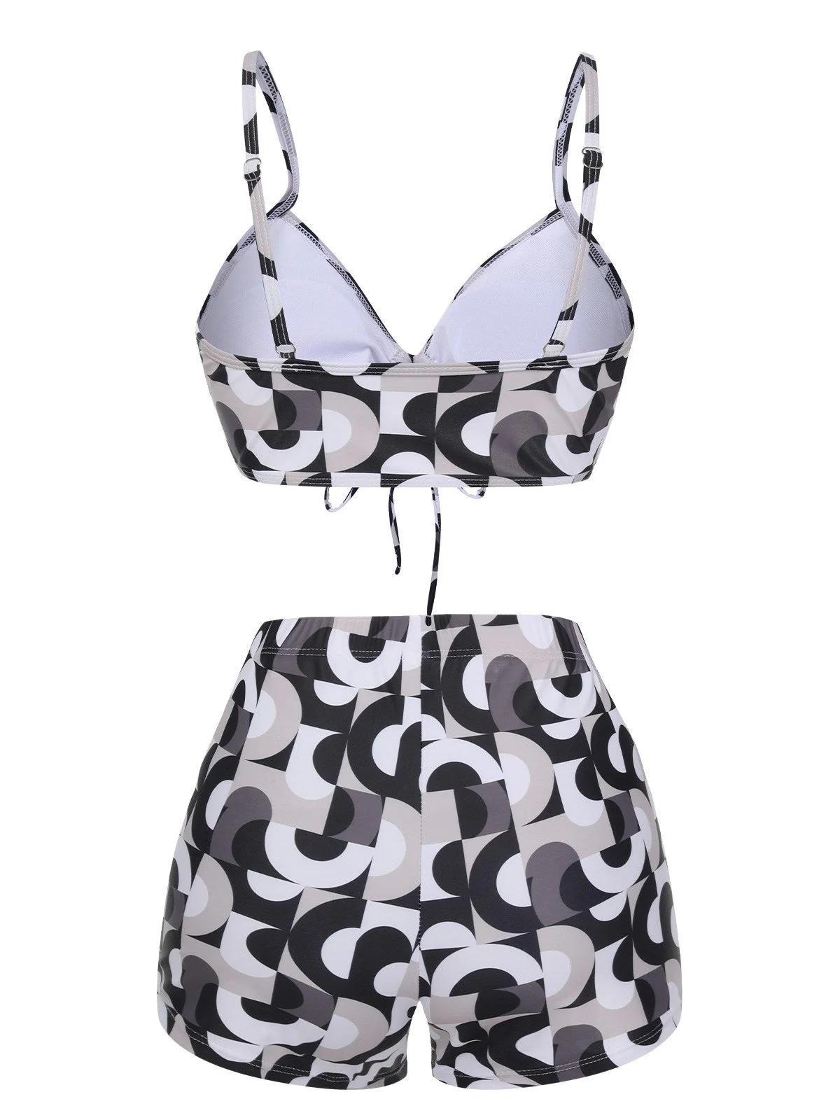 Maillot de bain à cordon de serrage des années 1950 avec cache-maillot - Image 5