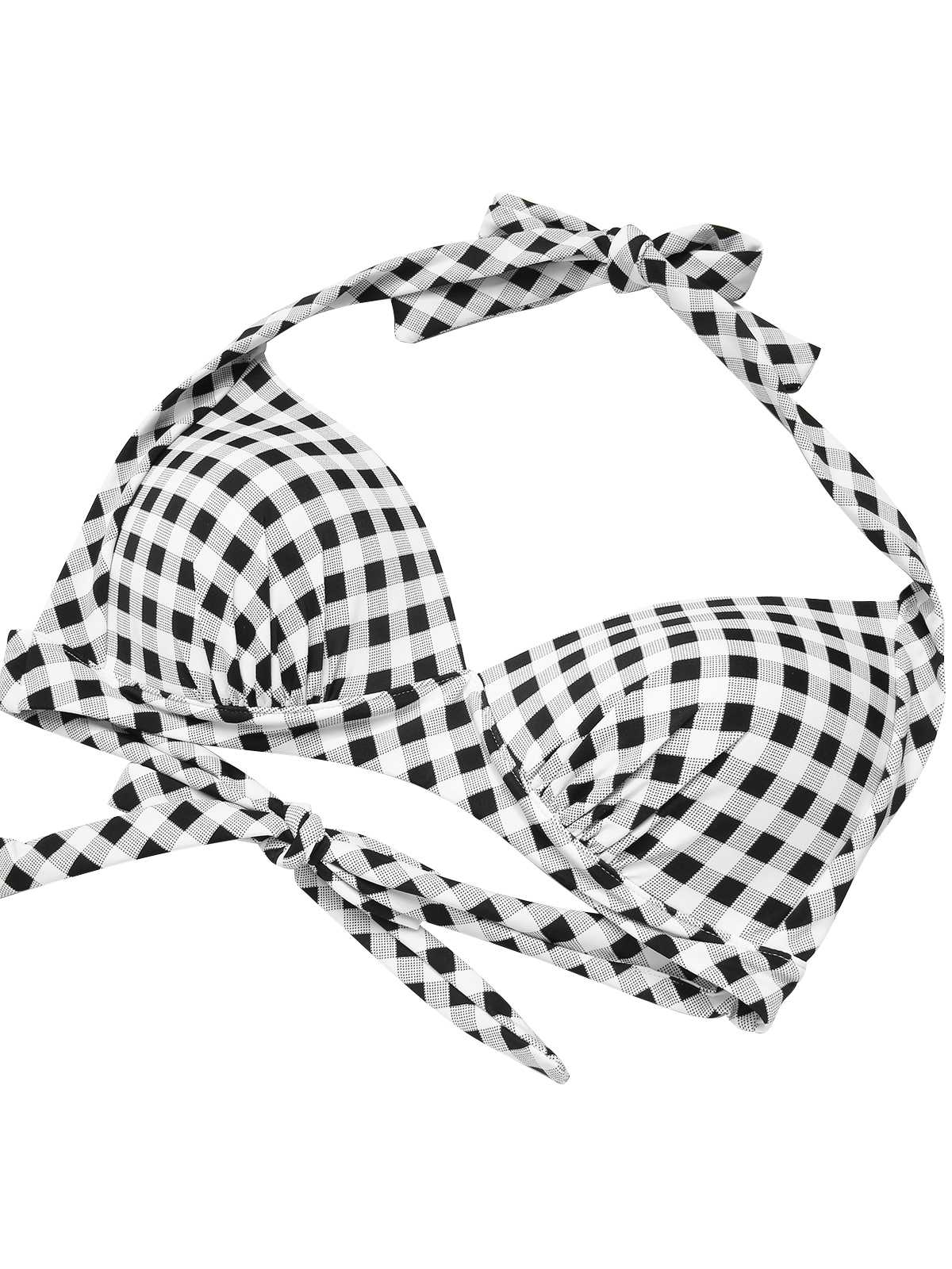 Maillot de bain à lacets à carreaux licou des années 1950 - Image 20