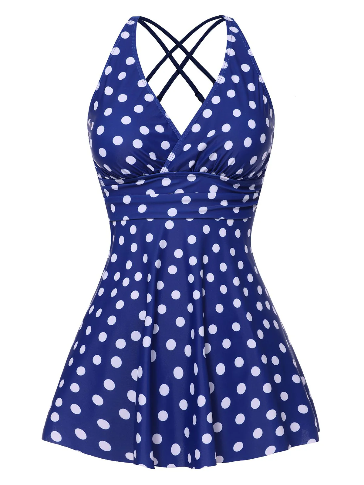 Maillot de bain à pois et bretelles croisées des années 1930 - Image 2