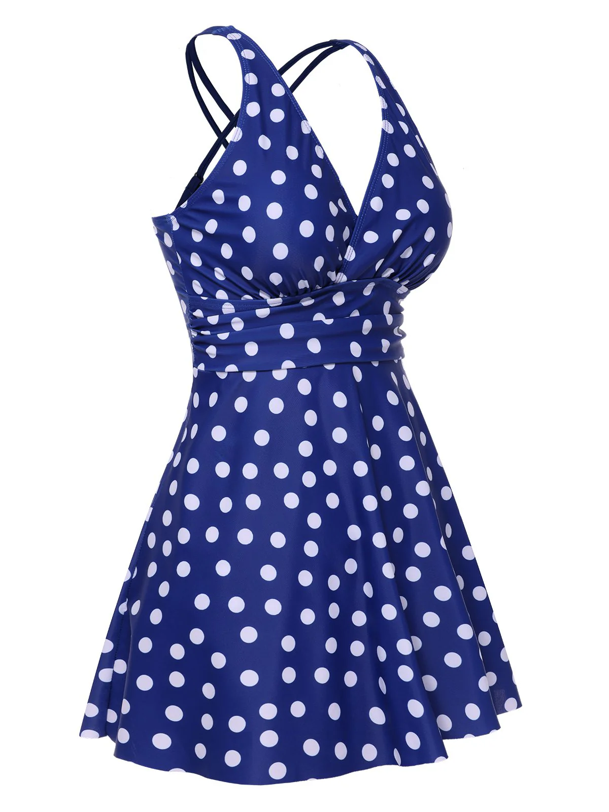 Maillot de bain à pois et bretelles croisées des années 1930 - Image 3