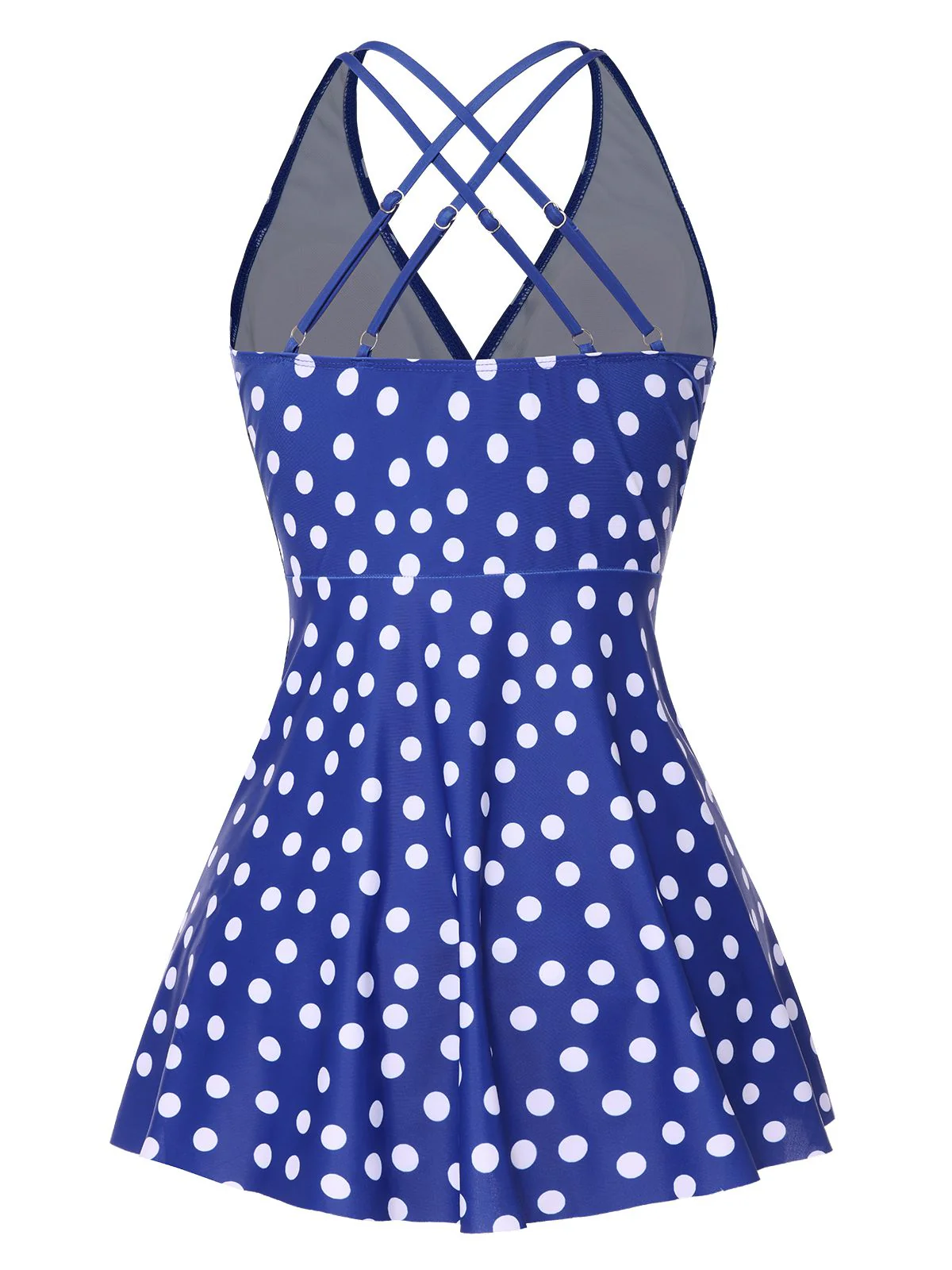 Maillot de bain à pois et bretelles croisées des années 1930 - Image 4