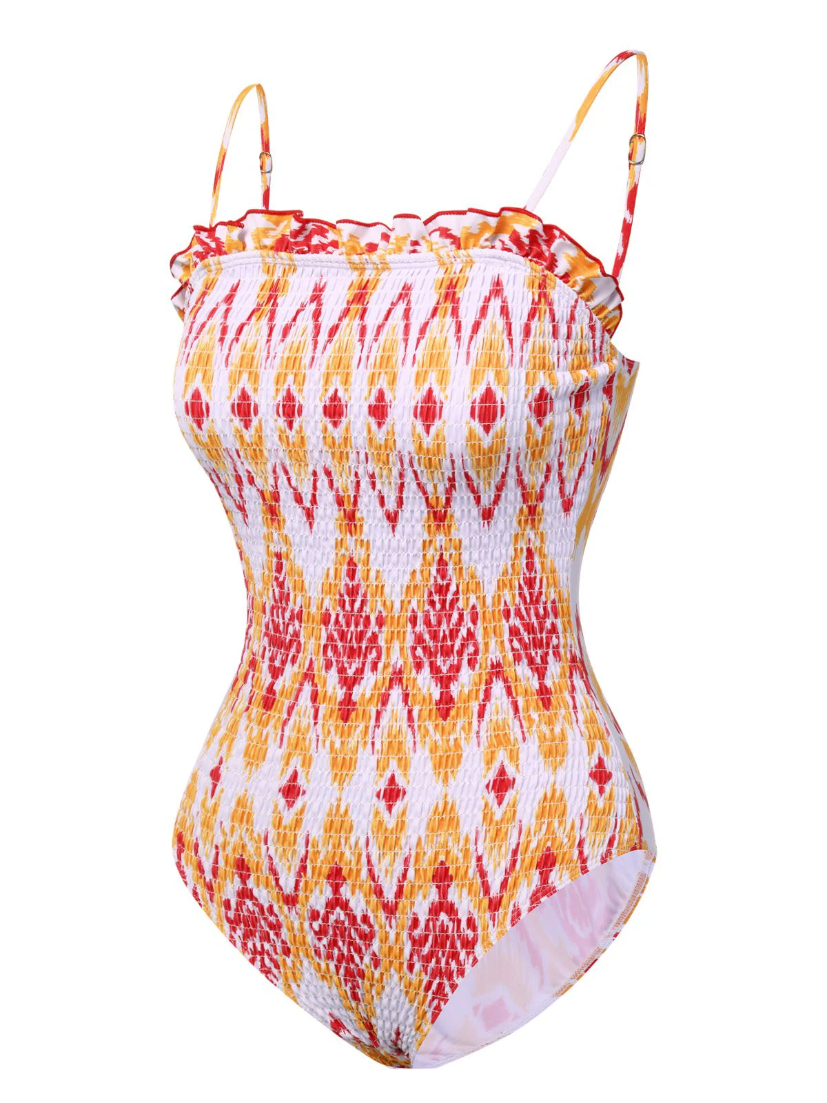 Maillot de bain bandeau Chevron Smocking Strap des années 1960 - Image 2