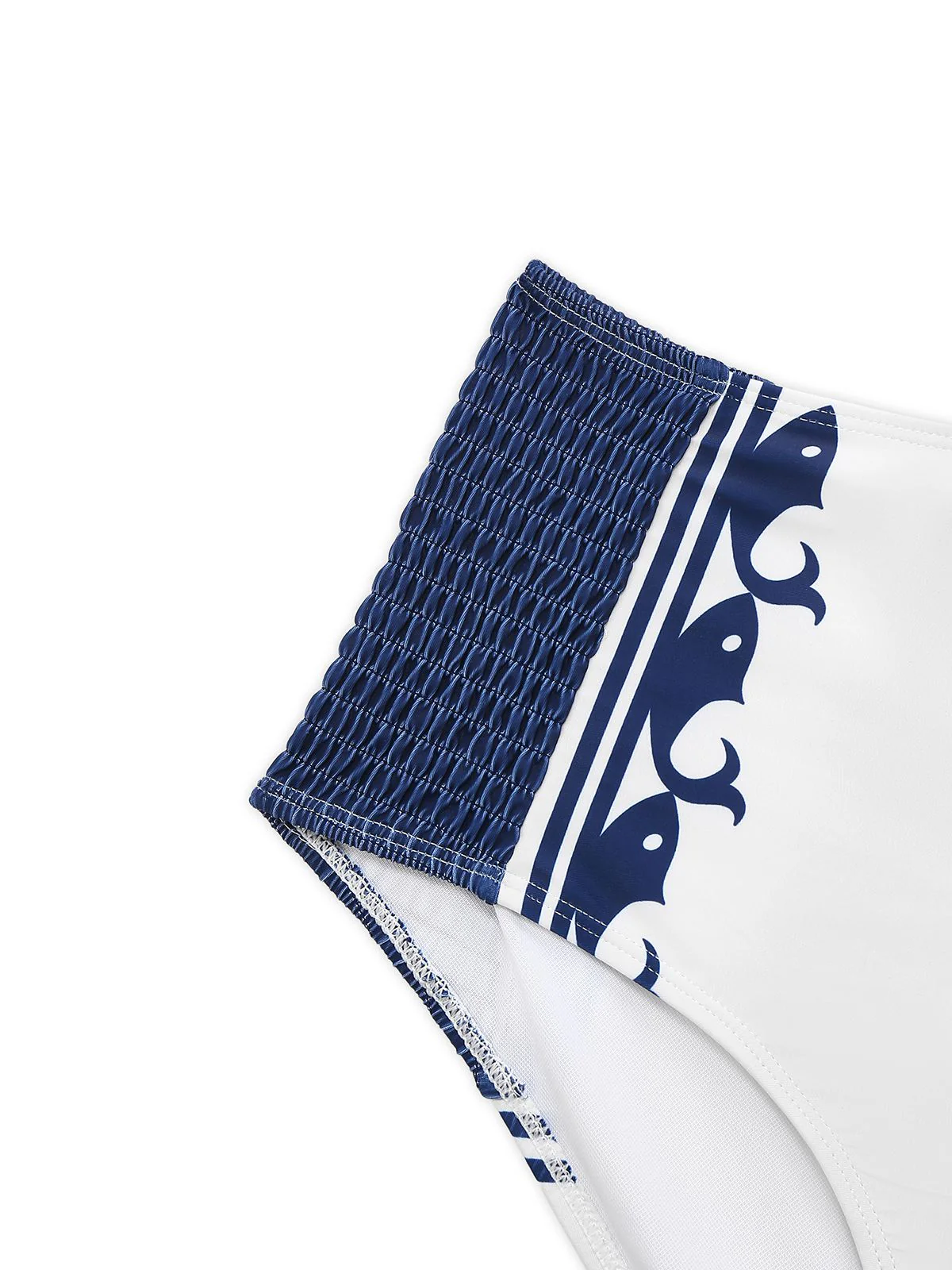 Maillot de Bain blanc motif baleine style marine des années 1940 - Image 5