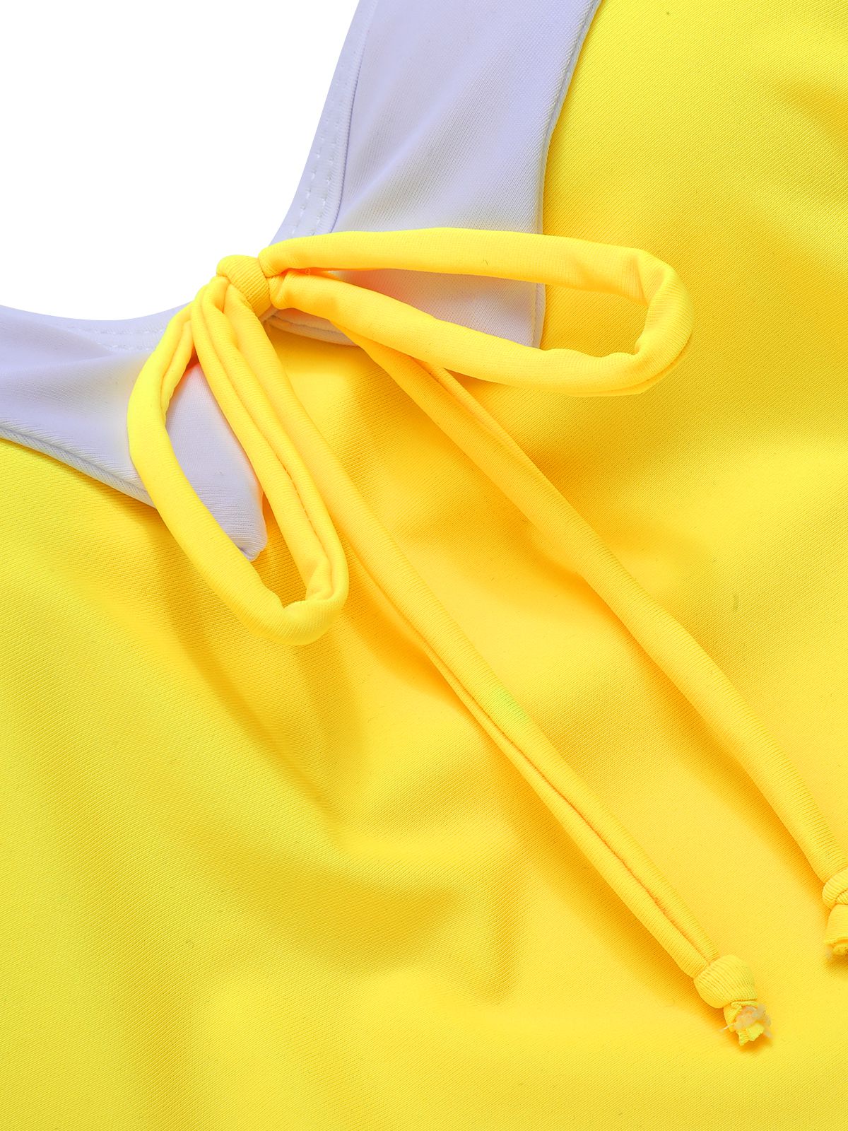 Maillot de bain à bretelles jaune et cache-maillot marguerite des années 1950 - Image 6