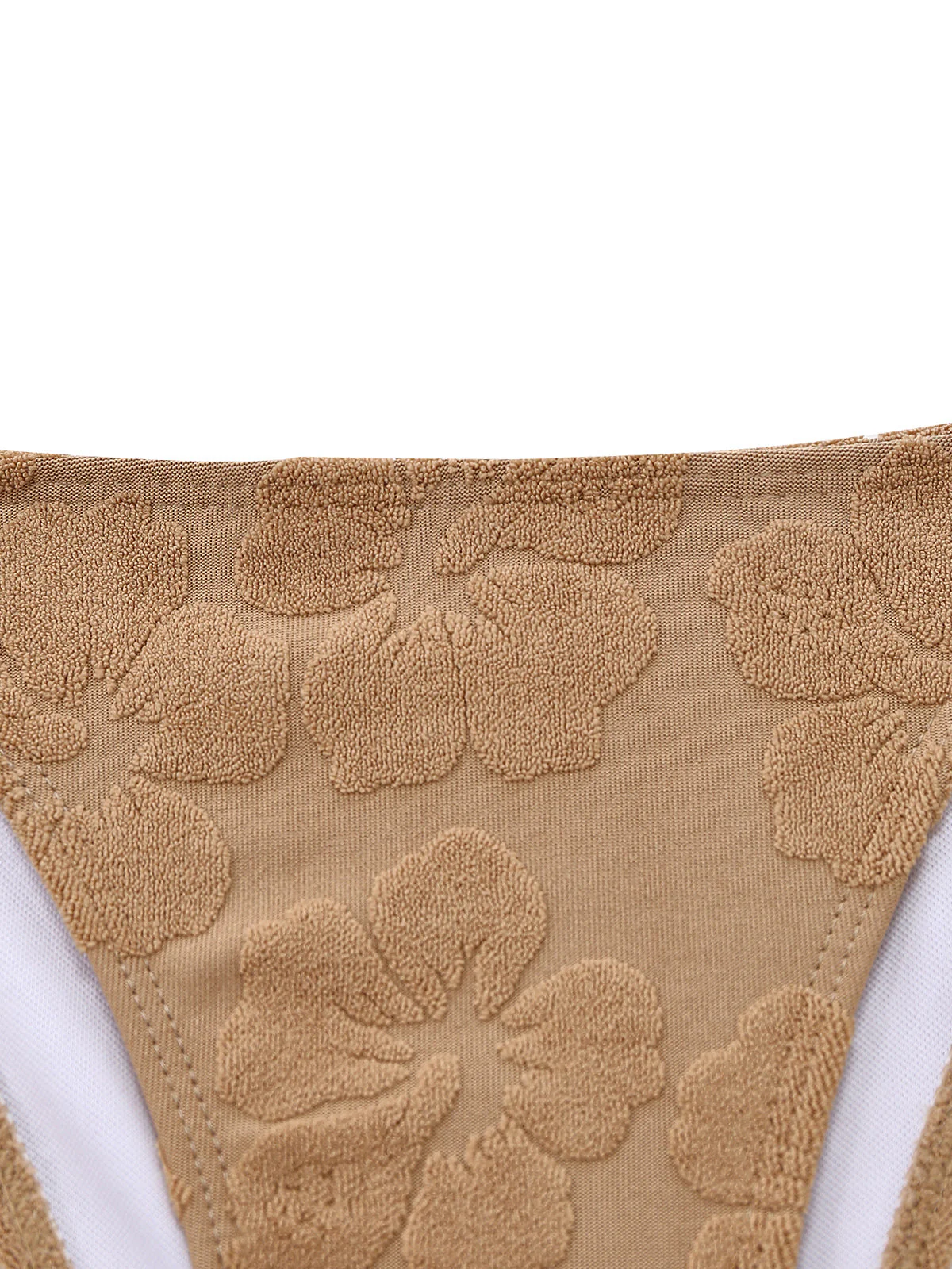 Maillot de Bain & Cache-Maillot Camélia 3D Kaki Années 70 - Image 6