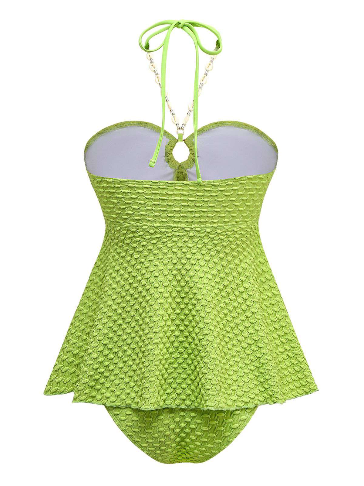 Maillot de bain dos nu à lacets et chaîne coquillages des années 1940 - Image 6