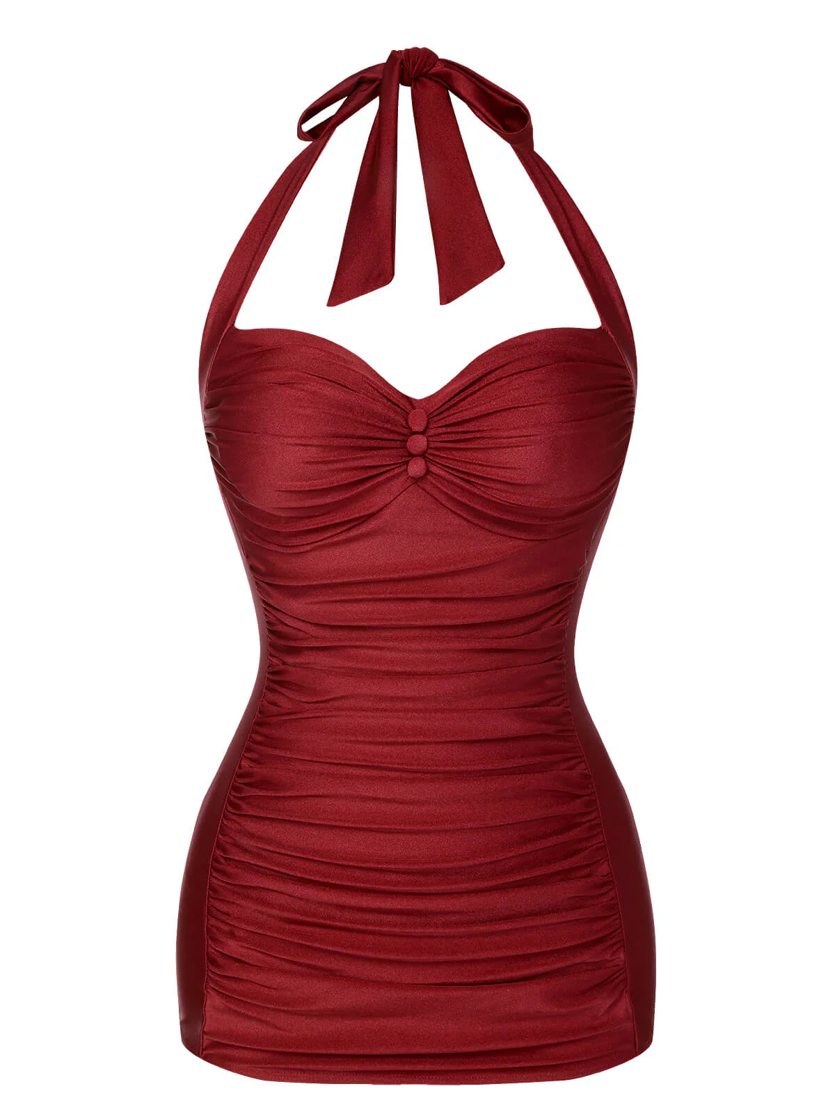 Maillot de bain dos nu rose uni des années 1950 - Image 5