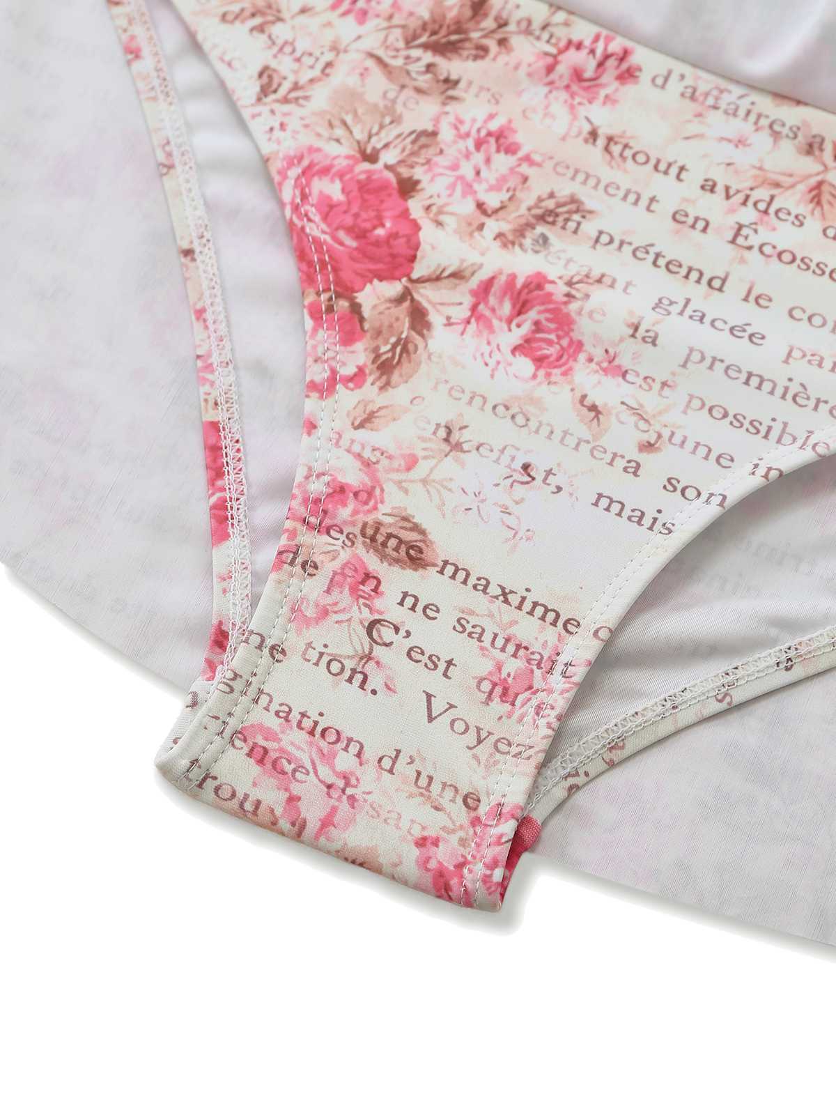 Maillot de bain dos nu roses froncé 1950s - Image 7