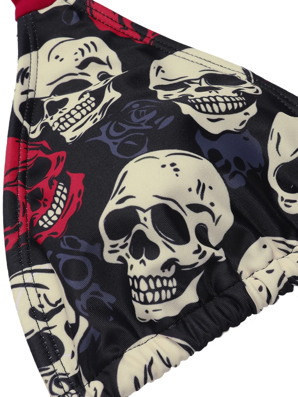 Maillot de bain dos nu tête de mort multicolore des années 1950 - Image 6