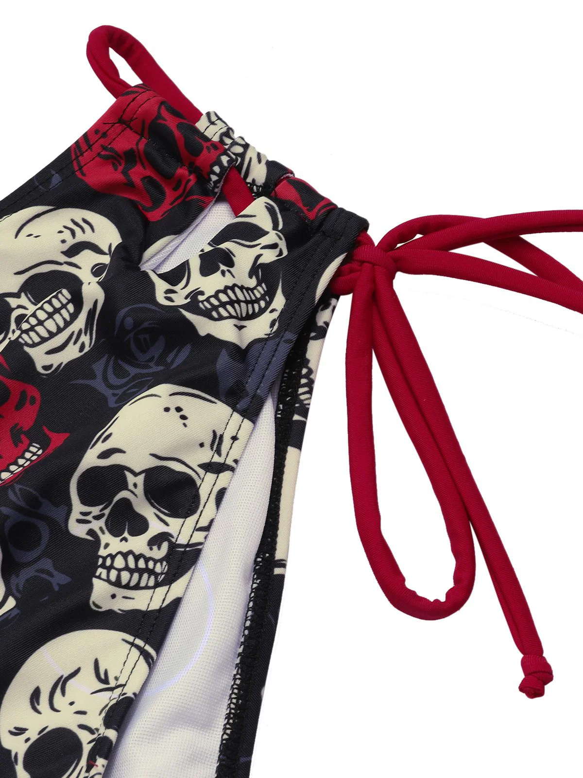 Maillot de bain dos nu tête de mort multicolore des années 1950 - Image 7