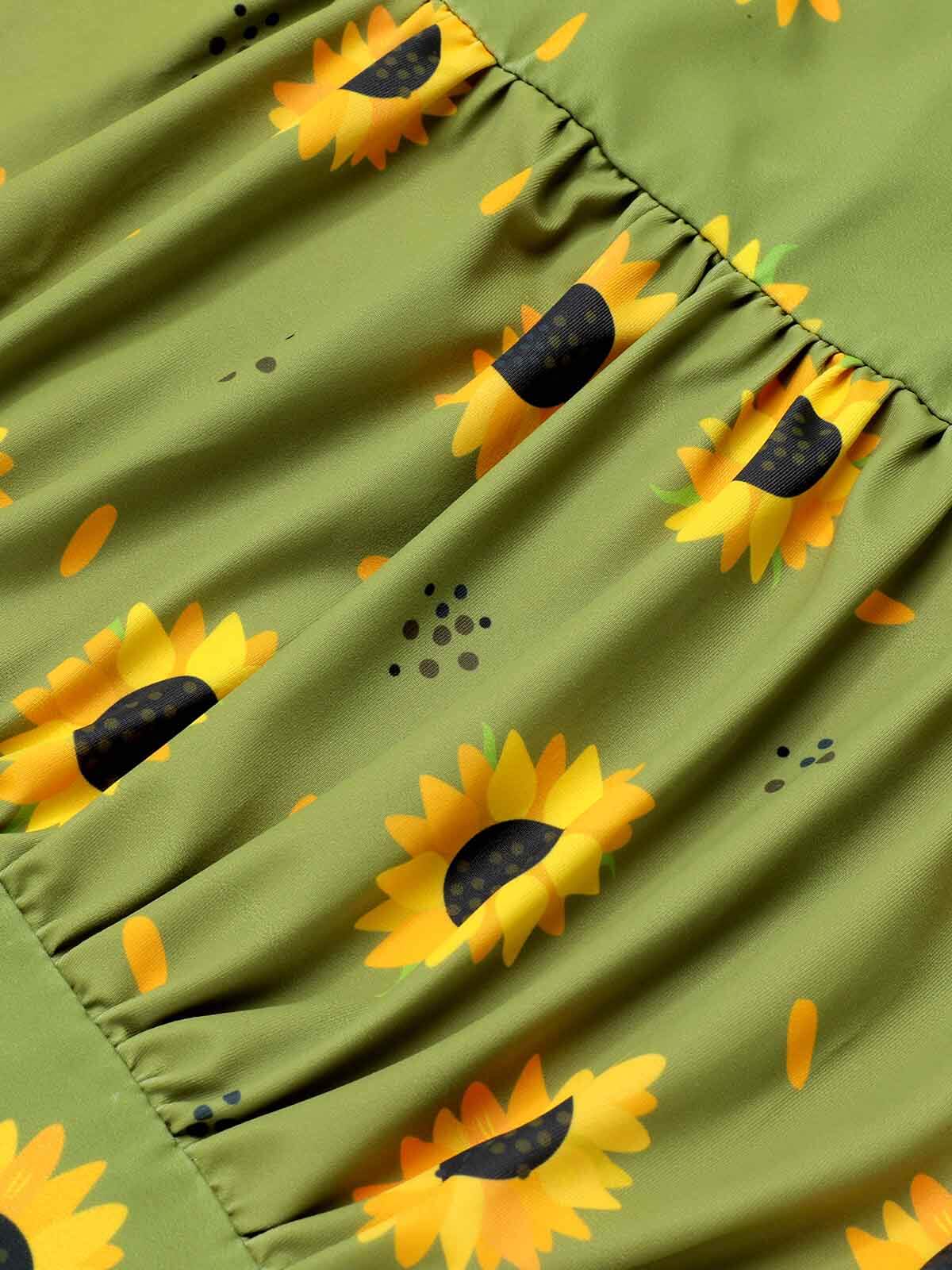 Maillot de bain dos nu tournesols verts des années 1930 - Image 6
