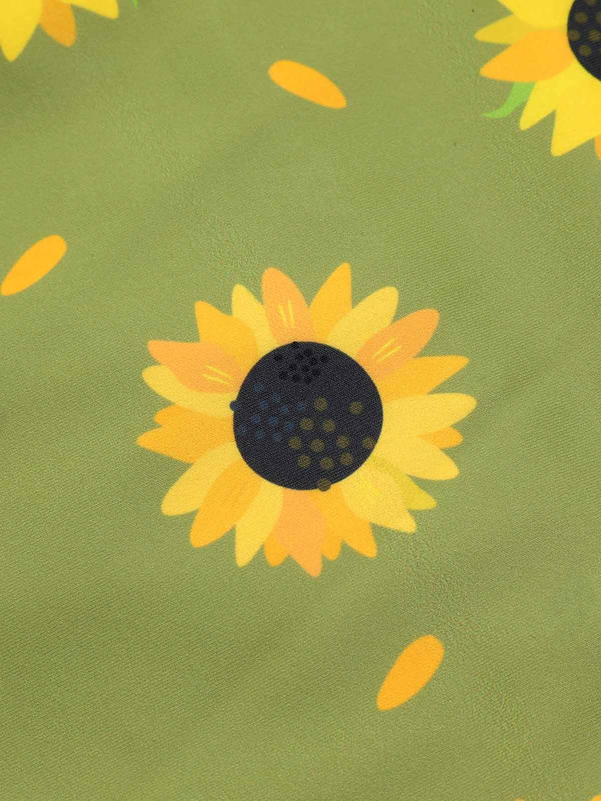 Maillot de bain dos nu tournesols verts des années 1930 - Image 7