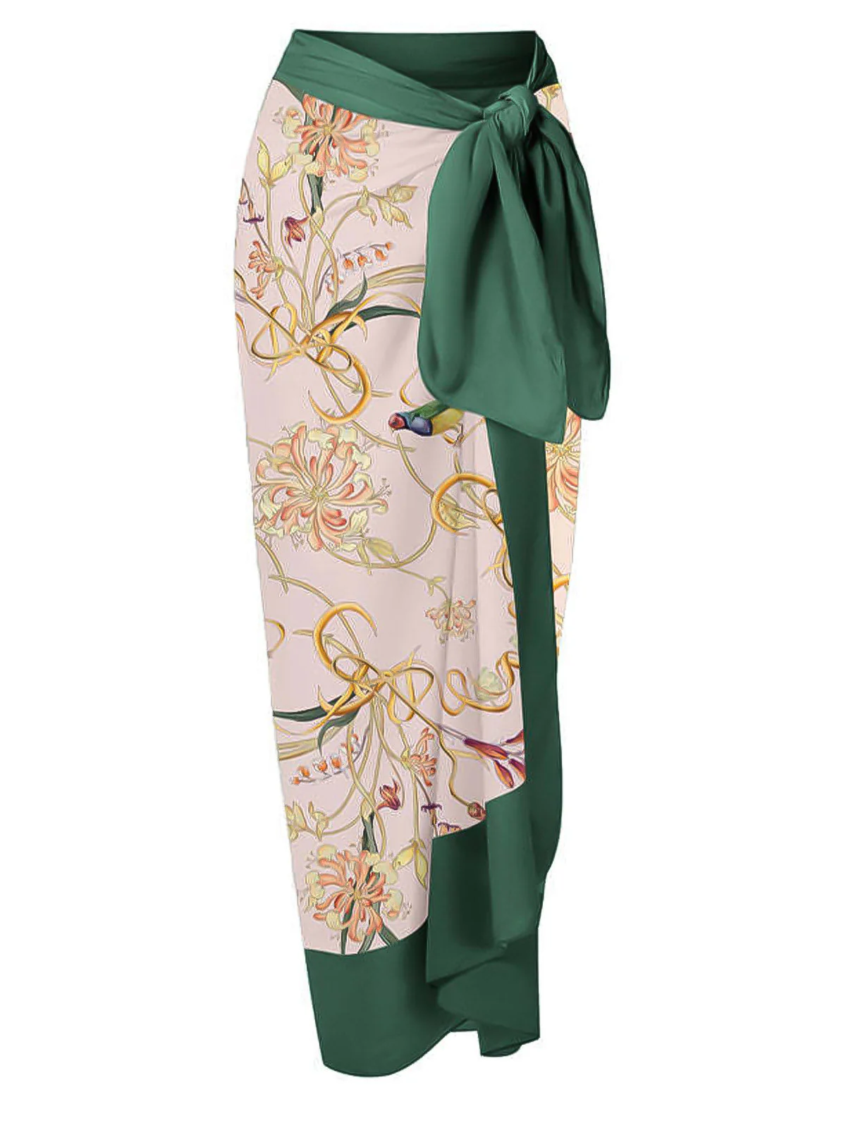 Maillot de bain et cache-maillot à fleurs à col en V des années 1950 - Image 10