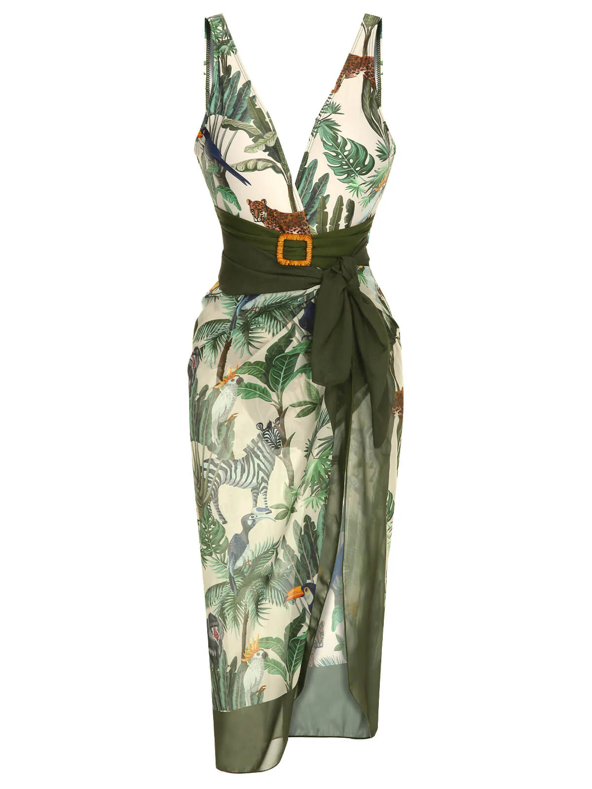 Maillot de bain et cache-maillot en forme de feuille de palmier des années 1960 - Image 4