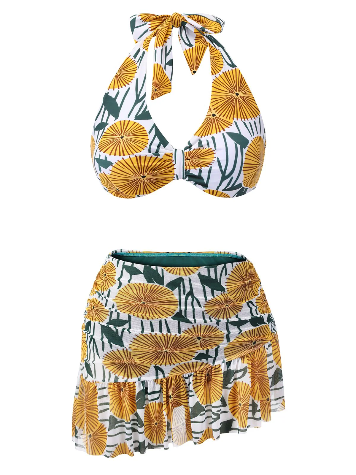 Maillot de bain à fleurs de ping-pong à licou des années 1950 - Image 2