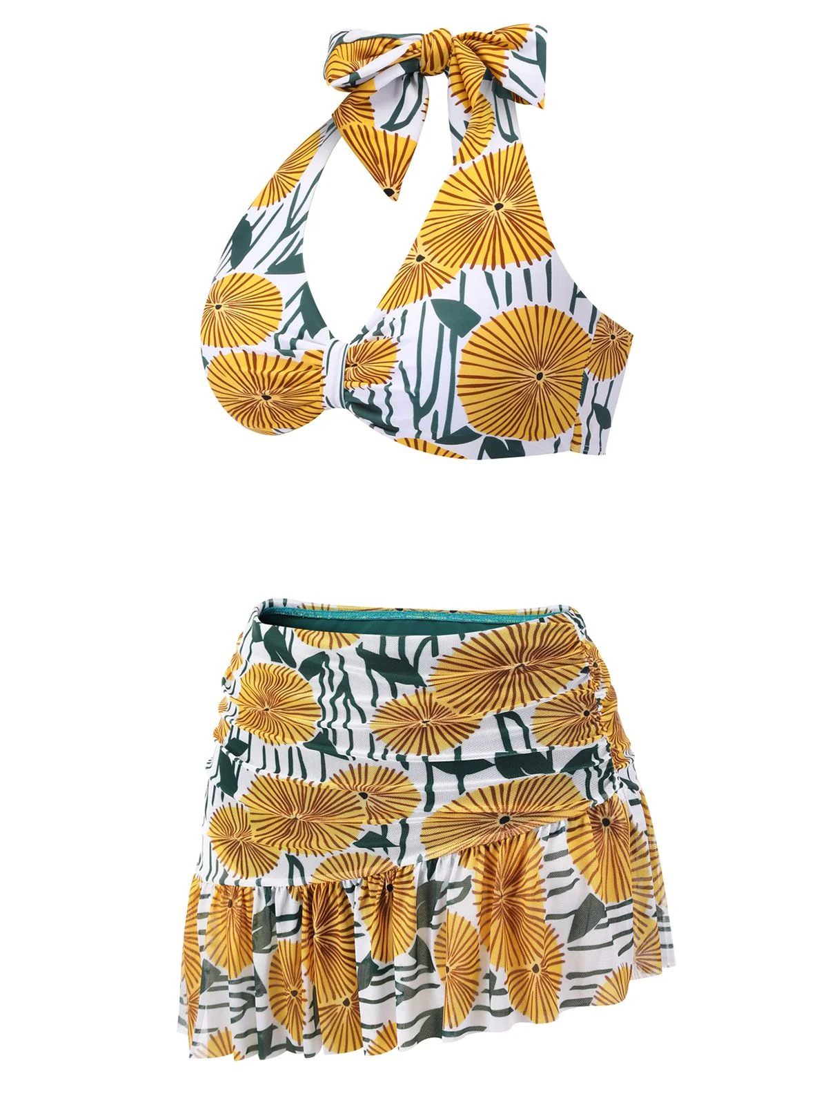Maillot de bain à fleurs de ping-pong à licou des années 1950 - Image 3