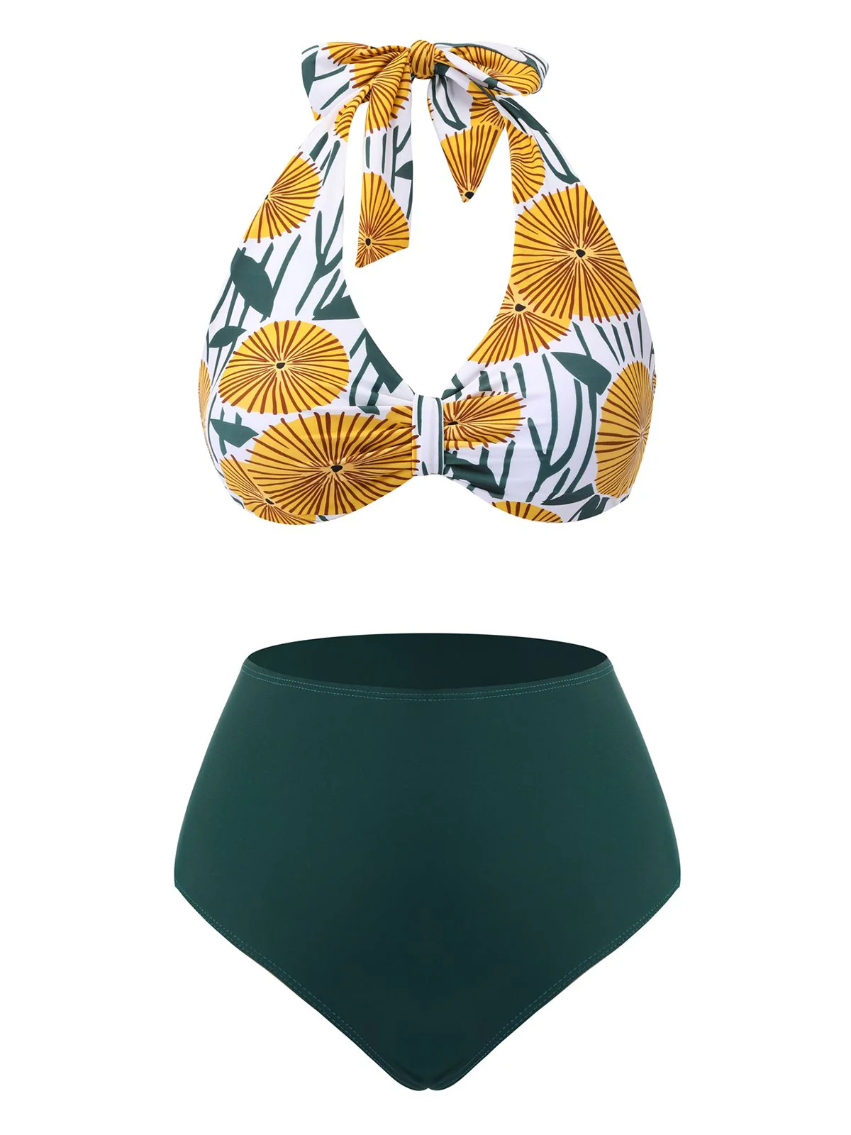 Maillot de bain à fleurs de ping-pong à licou des années 1950 - Image 5