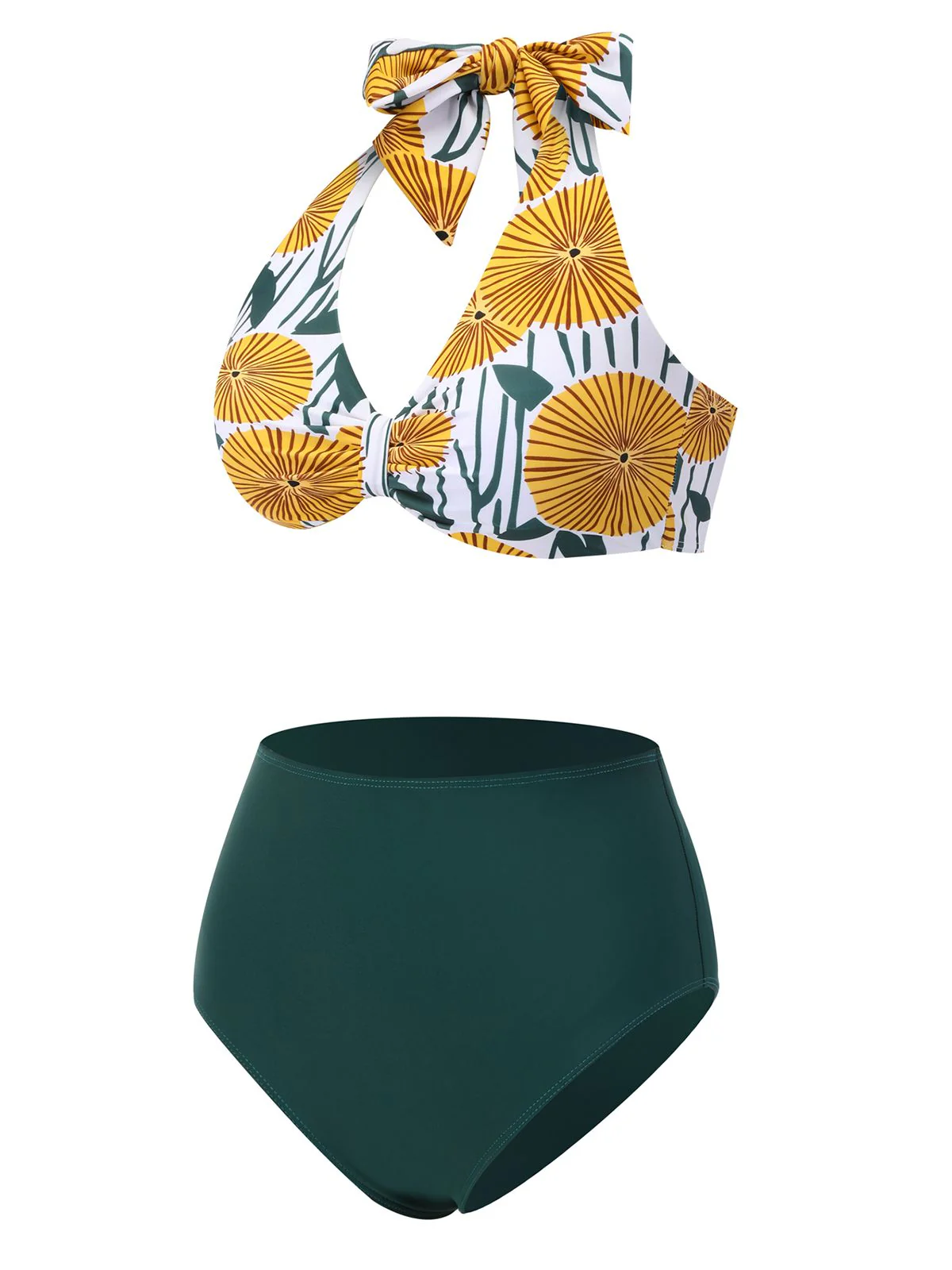 Maillot de bain à fleurs de ping-pong à licou des années 1950 - Image 6