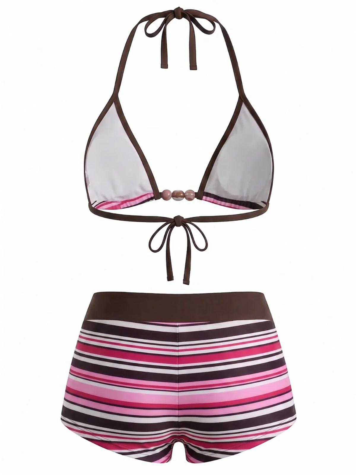 Maillot de Bain Halter Rayures Arc-En-Ciel Années 1950 - Image 2