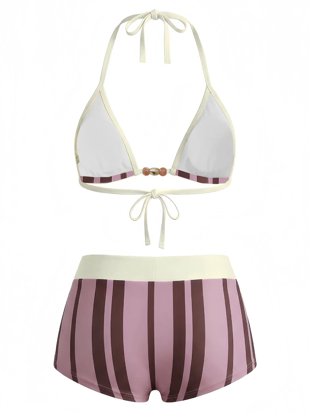 Maillot de Bain Halter Rayures Arc-En-Ciel Années 1950 - Image 4