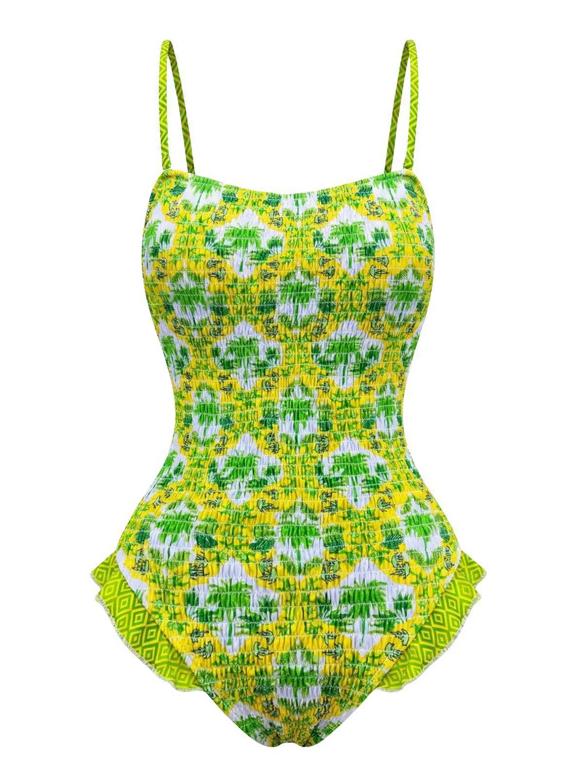 Maillot de bain imprimé cocotier tropical années 1960 - Image 5